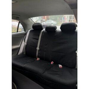 Car Seat Covers Full Set in Charcoal on Black Front and Rear Split Bench